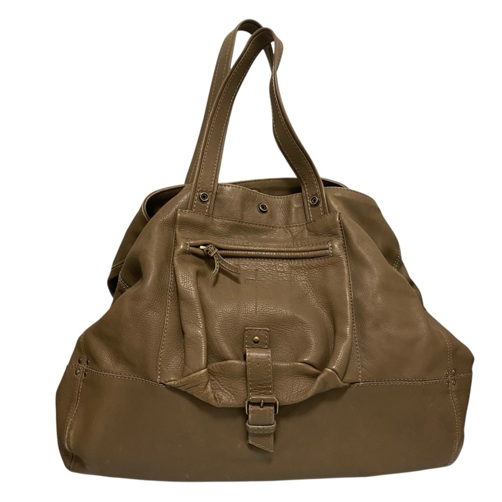 Jerome Dreyfuss Pebbled Olive Leather Hobo Handbag